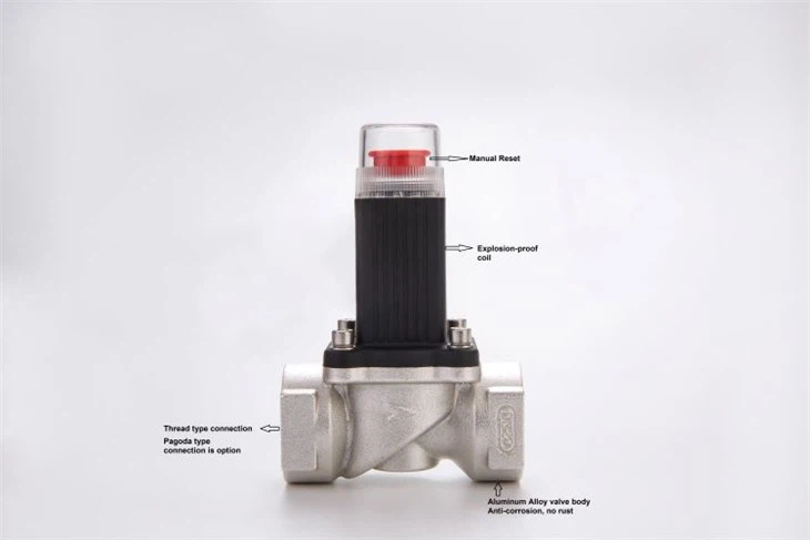 Aluminium Gas Emergency Shut Off Valve Gas Solenoid Valve